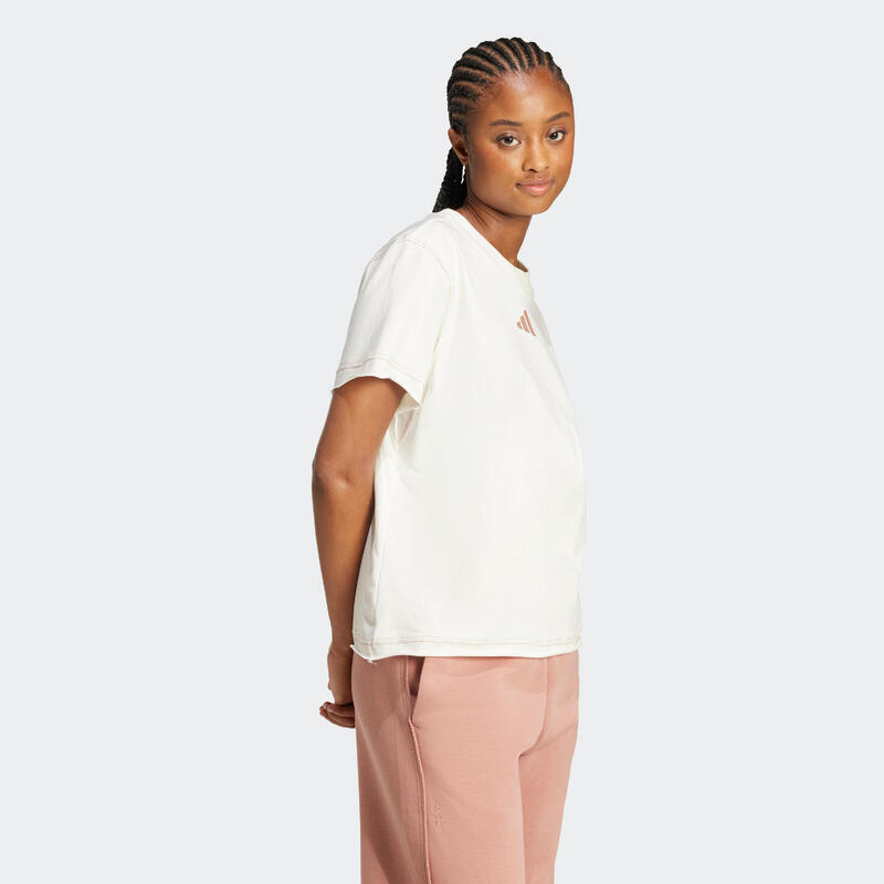 T-SHIRT ADIDAS FEMME BLANC
