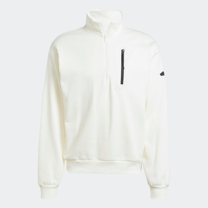 SWEATSHIRT COM CAPUZ COM FECHO ADIDAS HOMEM BRANCO
