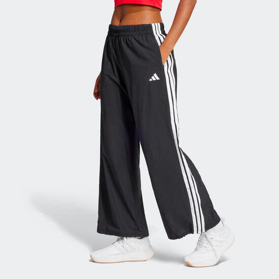 Pantaloni tuta ADIDAS donna flare felpati con tasca neri
