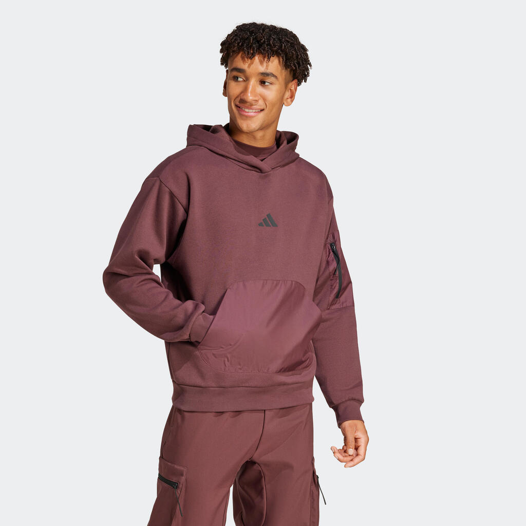 Rdeč moški pulover s kapuco ADIDAS