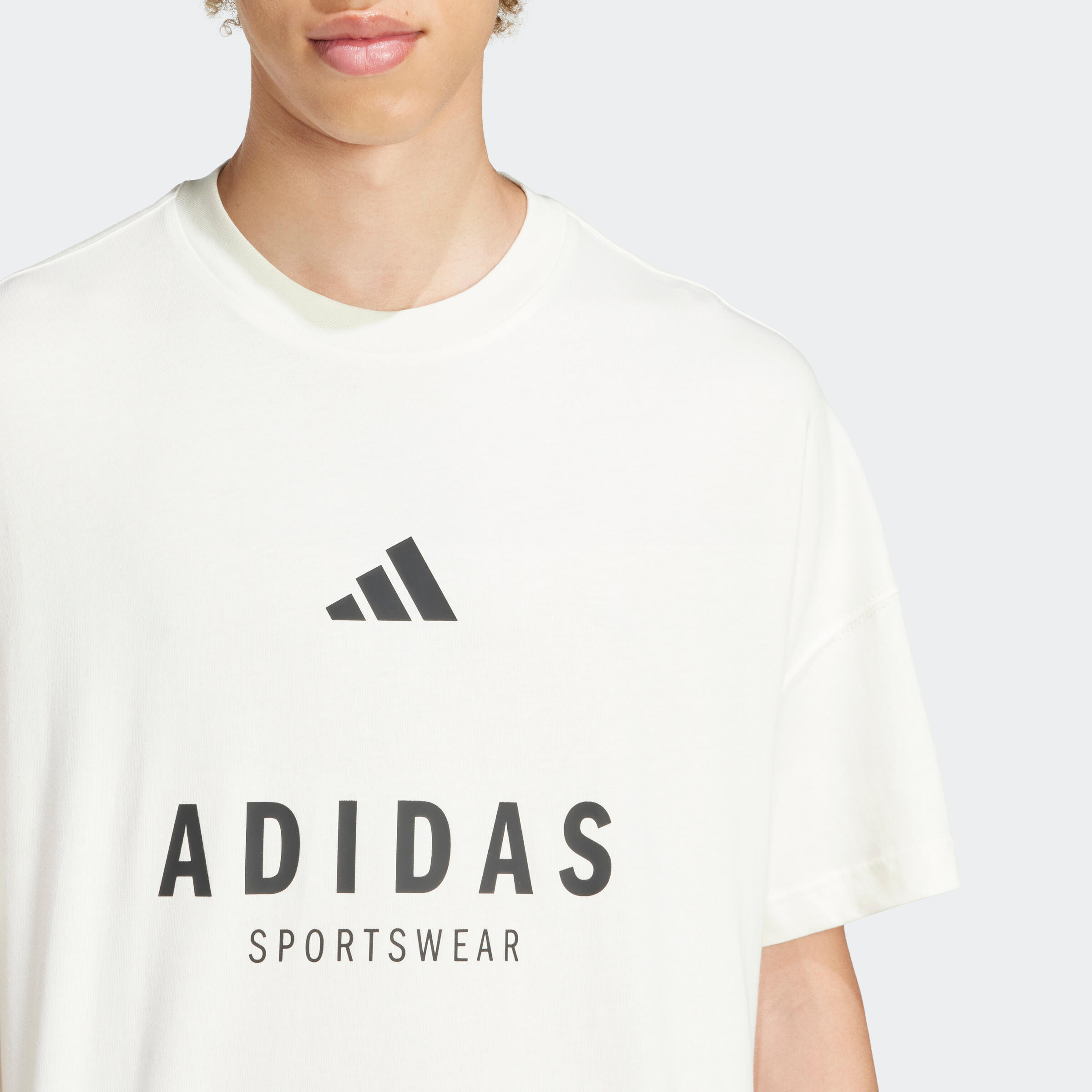 T-SHIRT ADIDAS HOMME BLANC 2/5