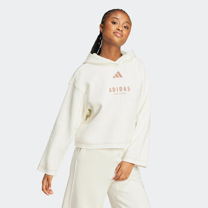 SWEATSHIRT A CAPUCHE ADIDAS FEMME BLANC