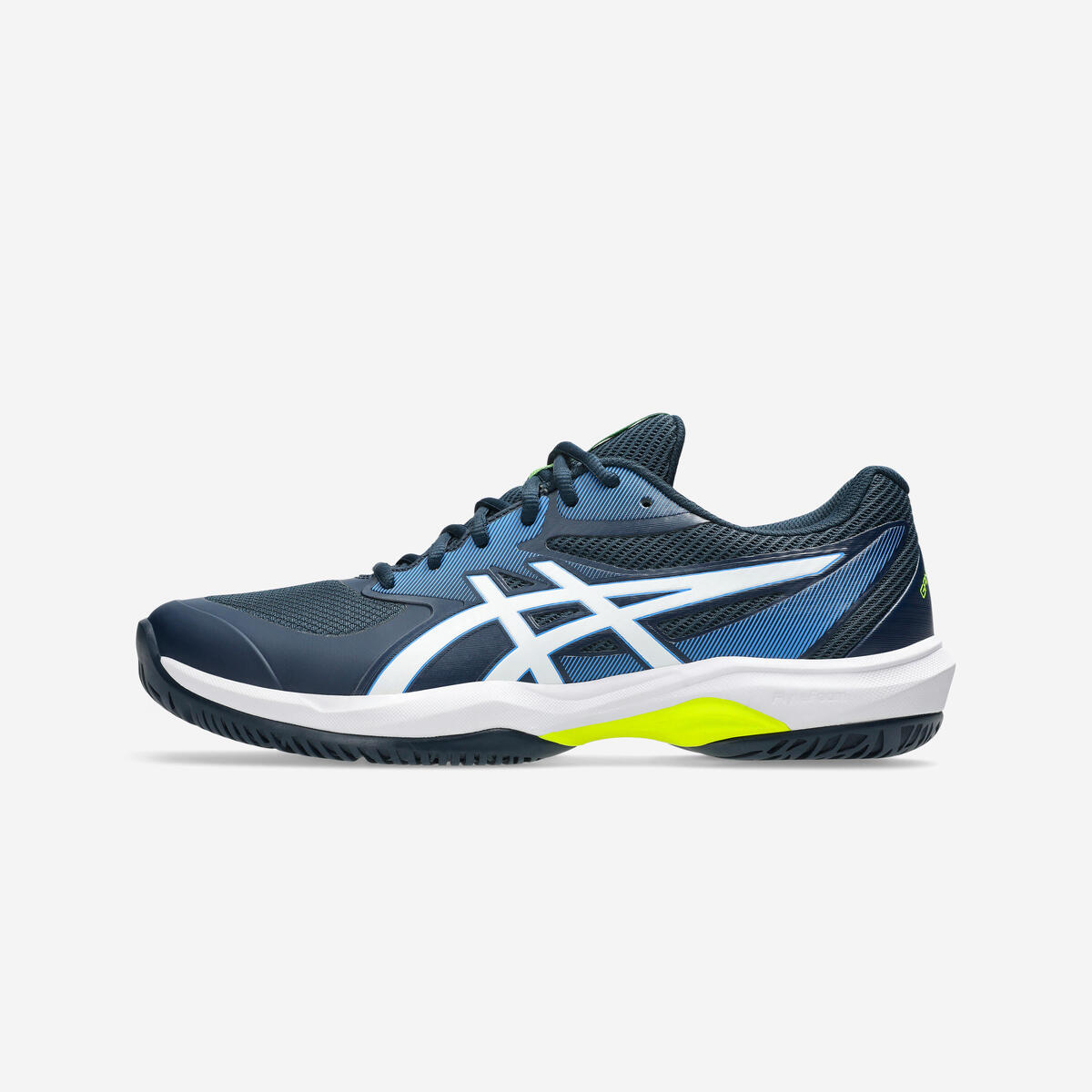 Chaussures de tennis homme Multicourt - Asics Gel Game FF bleu blanc jaune