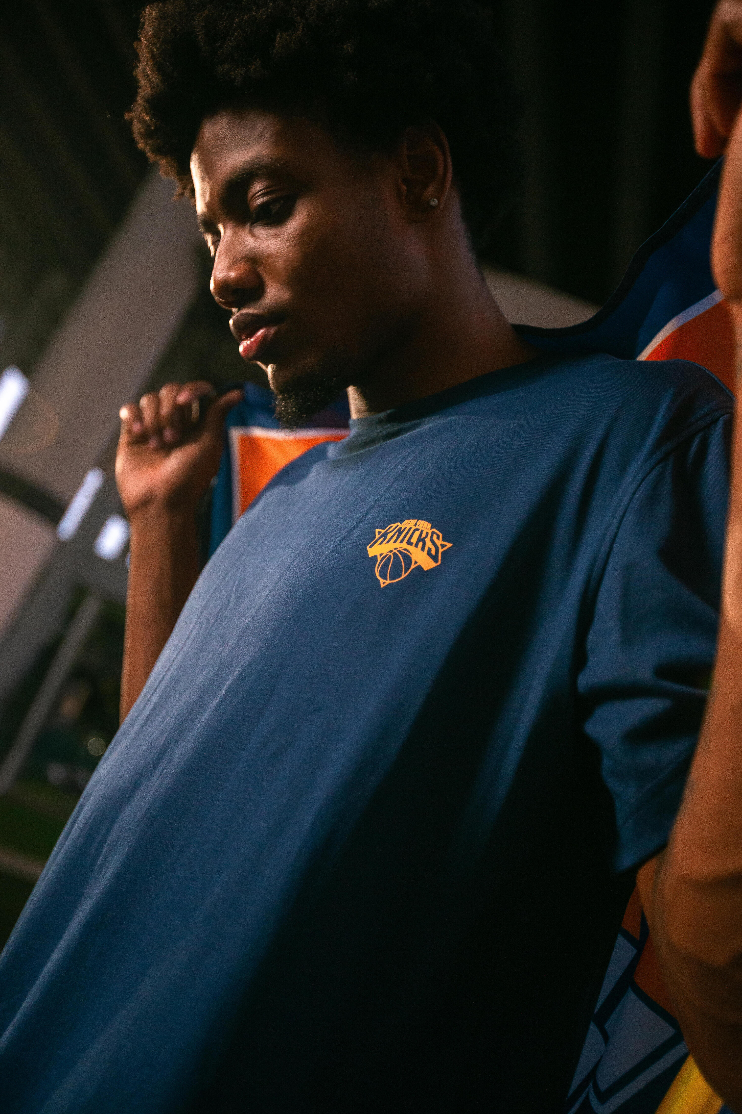 NBA Knicks Basketball-T-Shirt für Männer und Frauen, 900, Blau 7/10