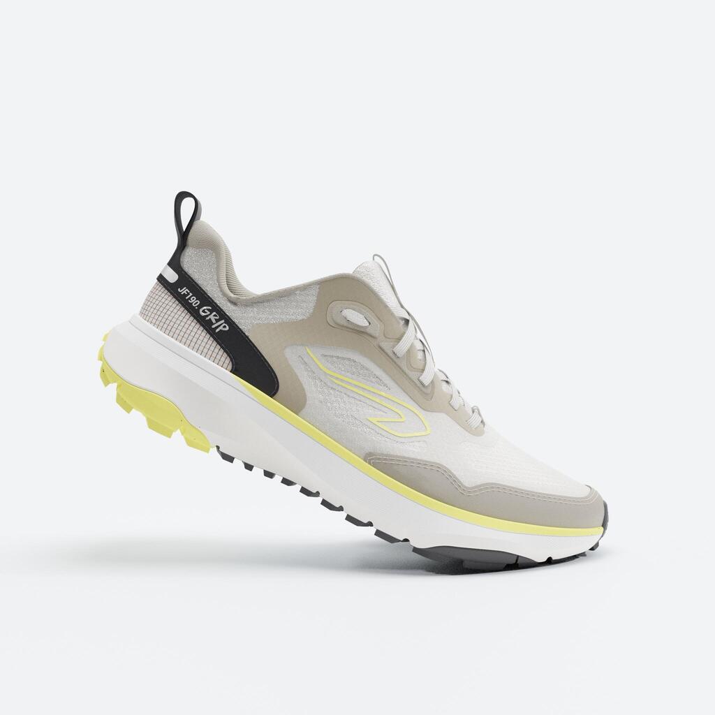 Chaussures running et trail JF 190 GRIP blanc coton H