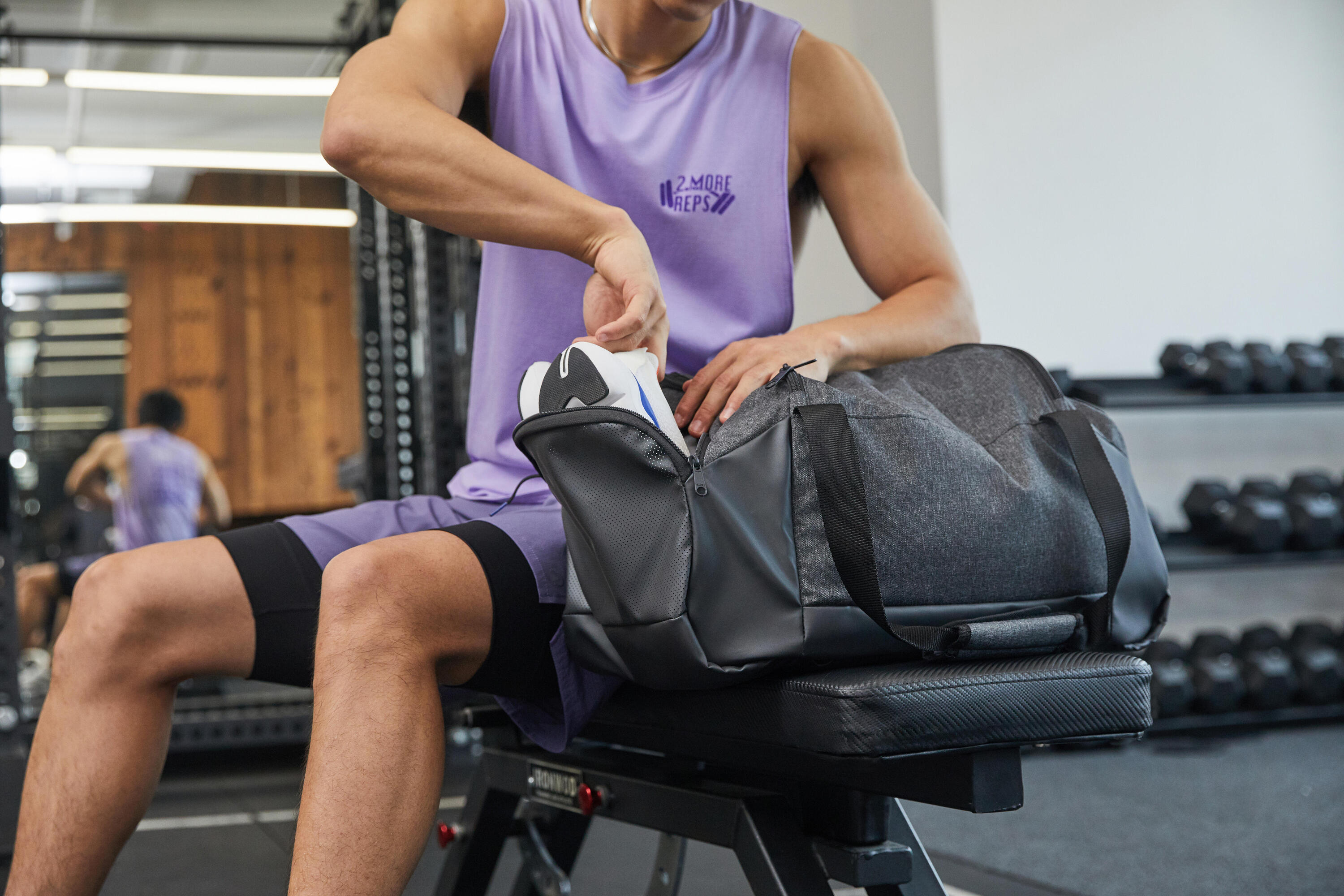 Sac de sport déperlant à fond rigide de 35 L – Academic noir 3/5