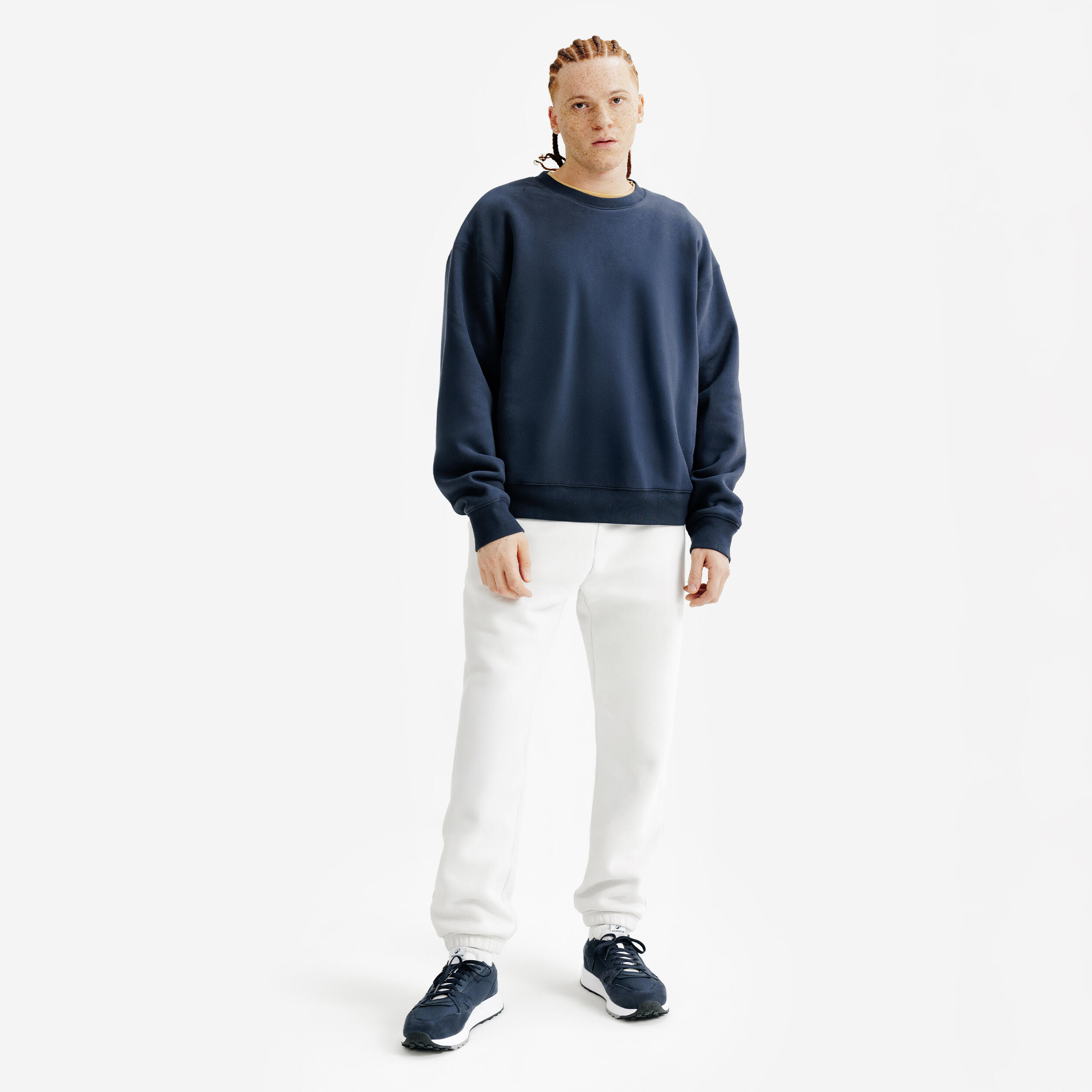 Herensweater met ronde hals Elementals marineblauw 2/8