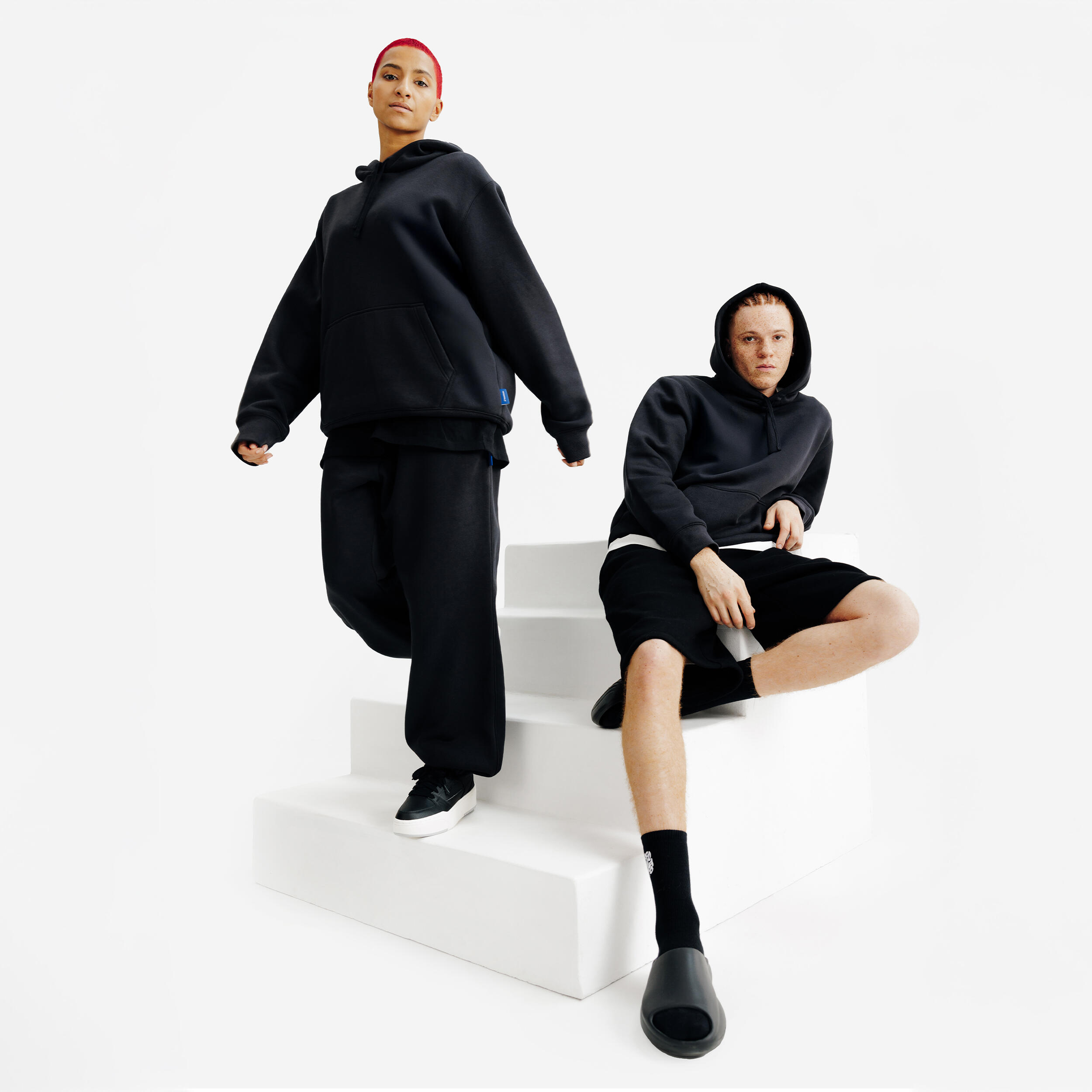 DECATHLON Uniseks hoodie Elementals zwart