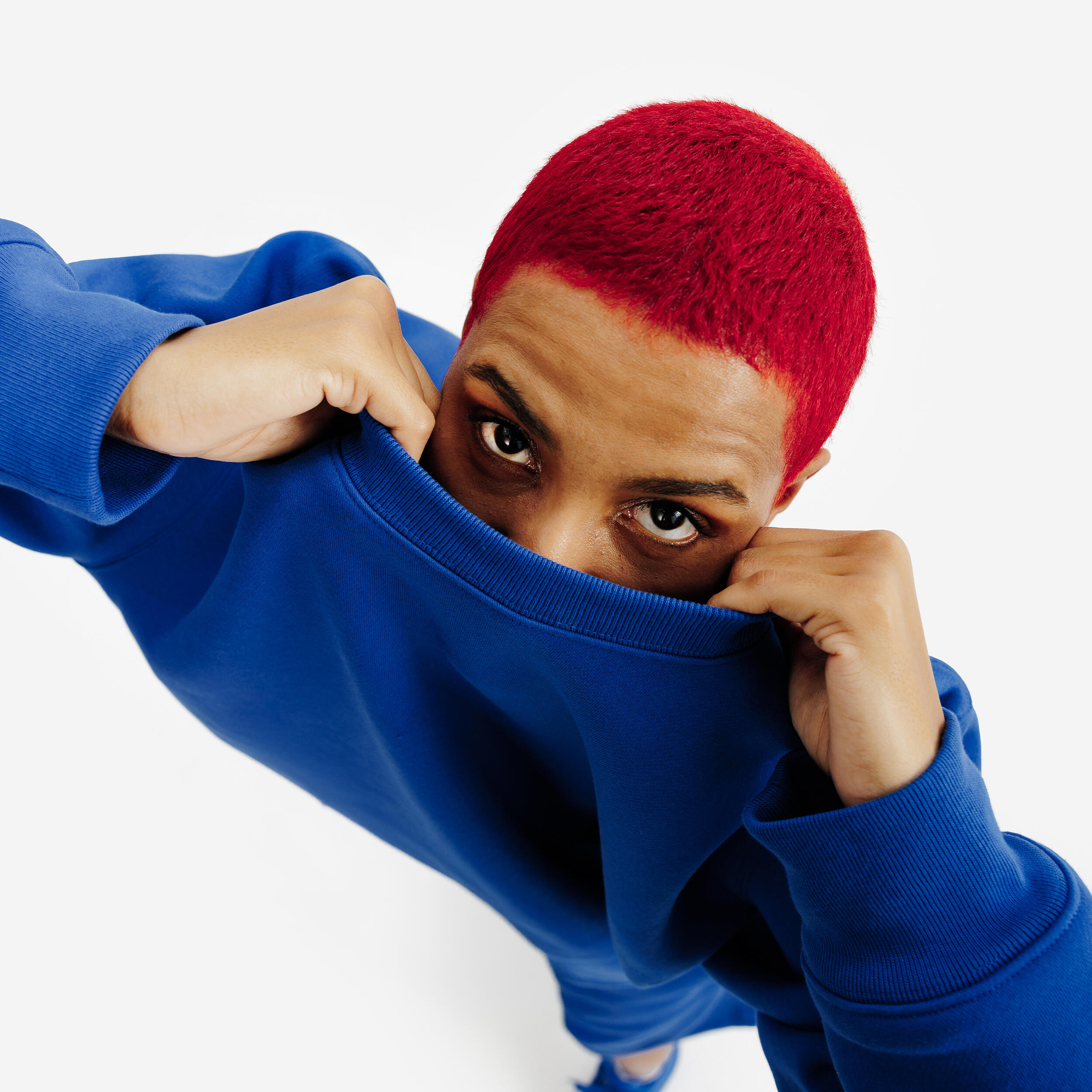 Uniseks sweater met ronde hals Elementals blauw 3/7