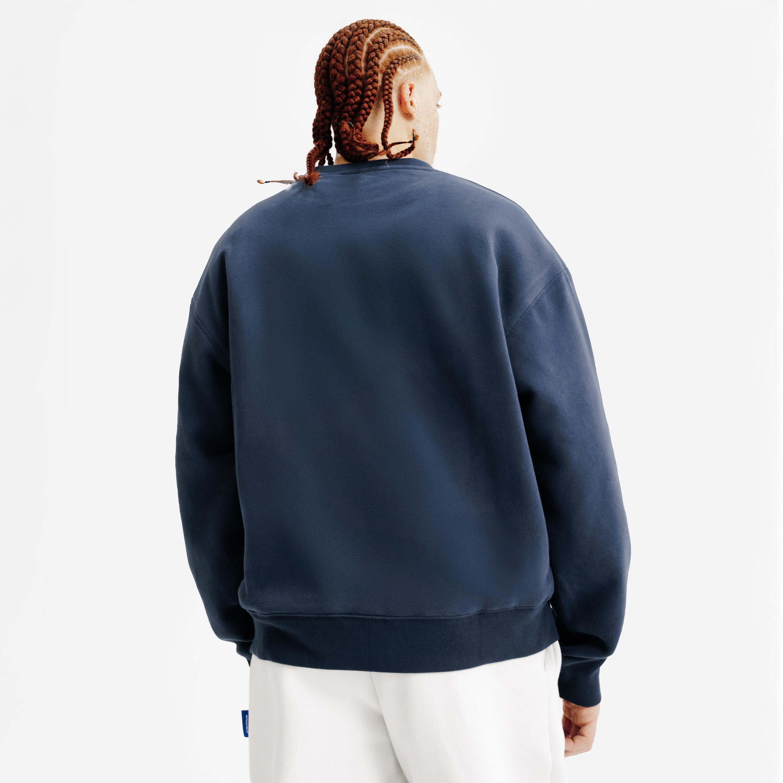Herensweater met ronde hals Elementals marineblauw 4/8