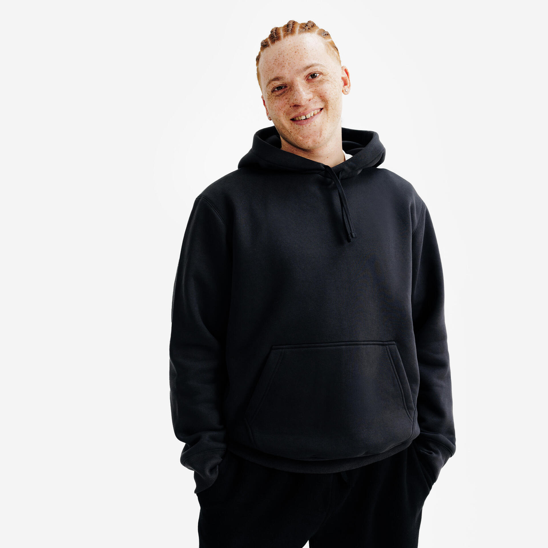 Unisex casual hoodie, black