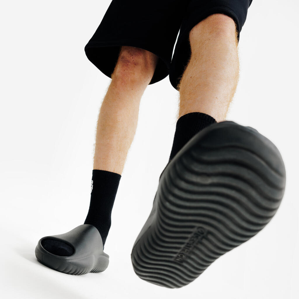 Claquettes homme/femme, SLIDE, noir