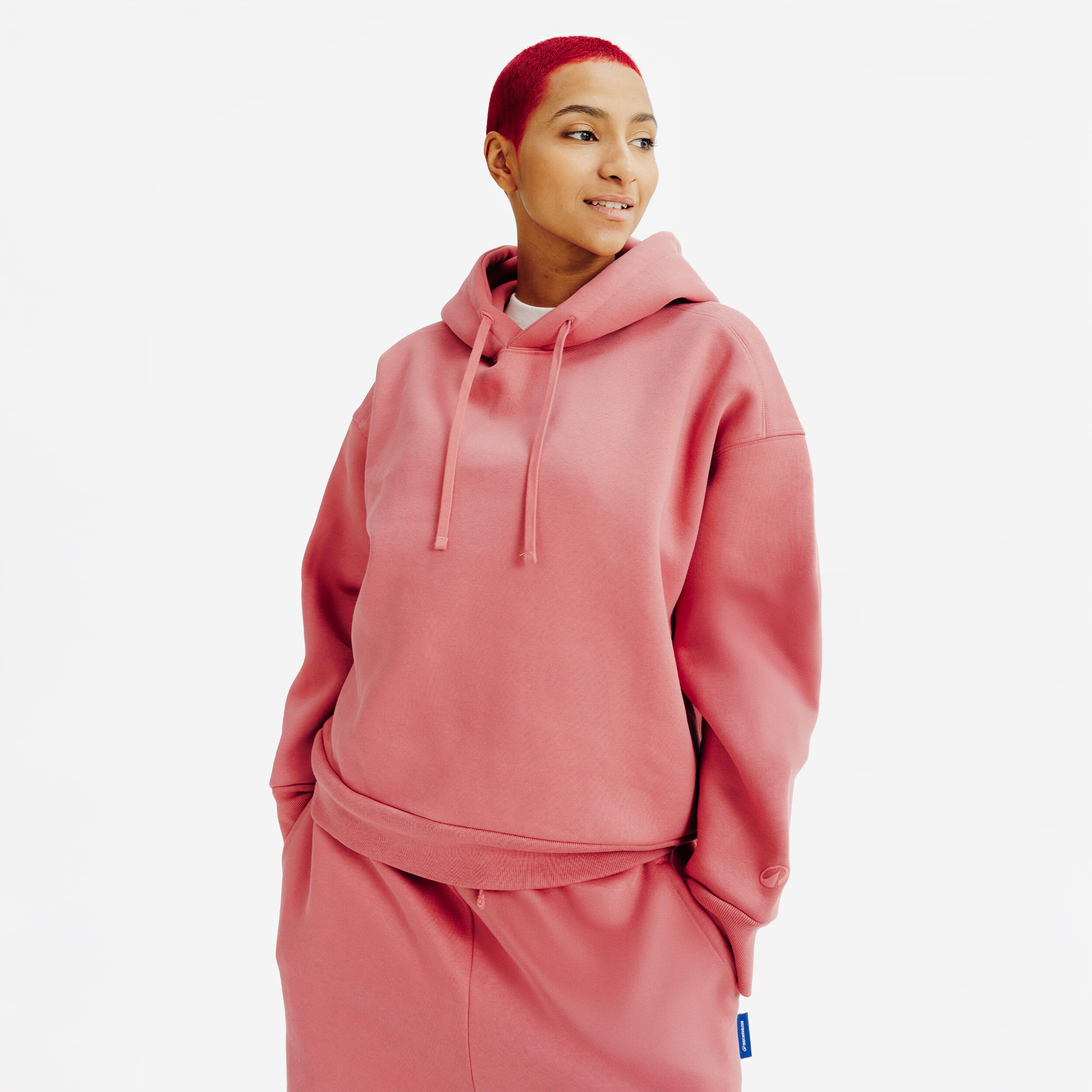 Women's oversized hoodie, Elementals, pink