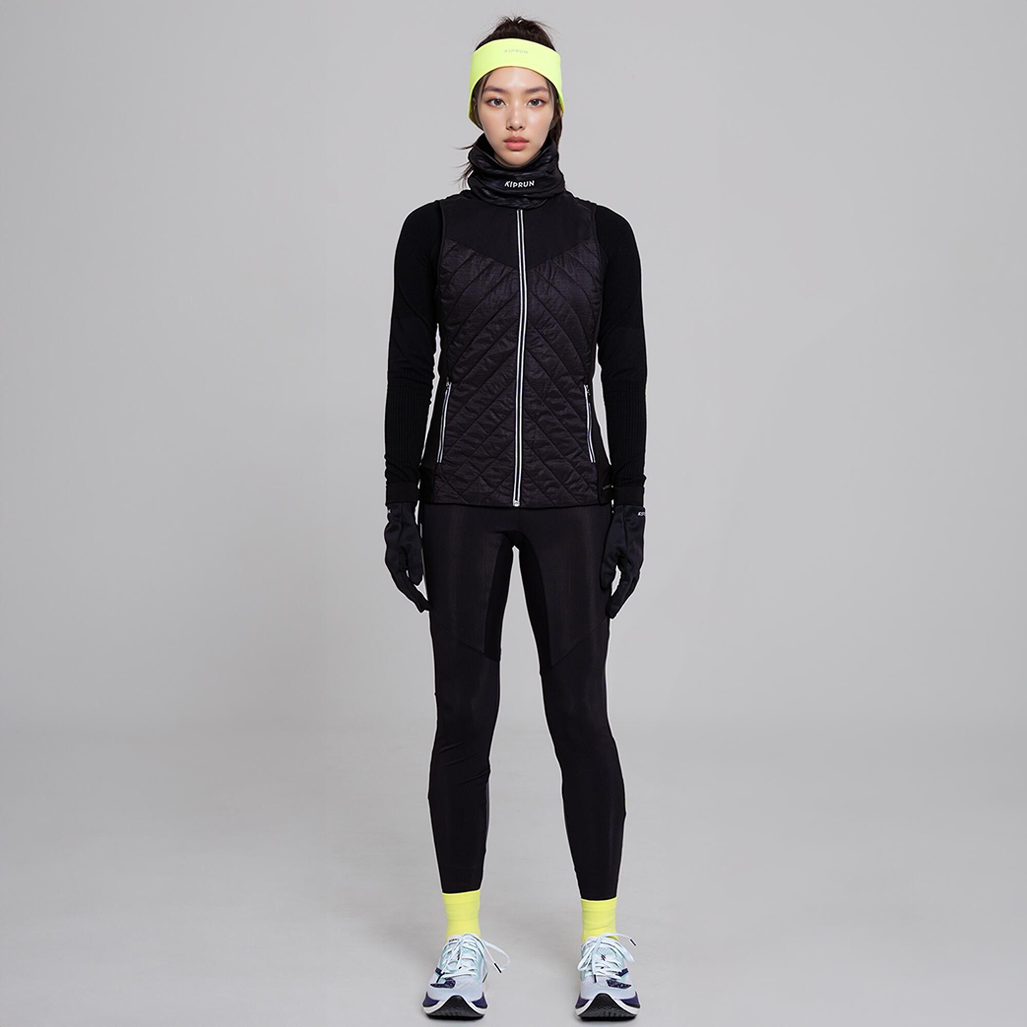 Guanti touch running adulto unisex WARM+ 500 neri 5/12