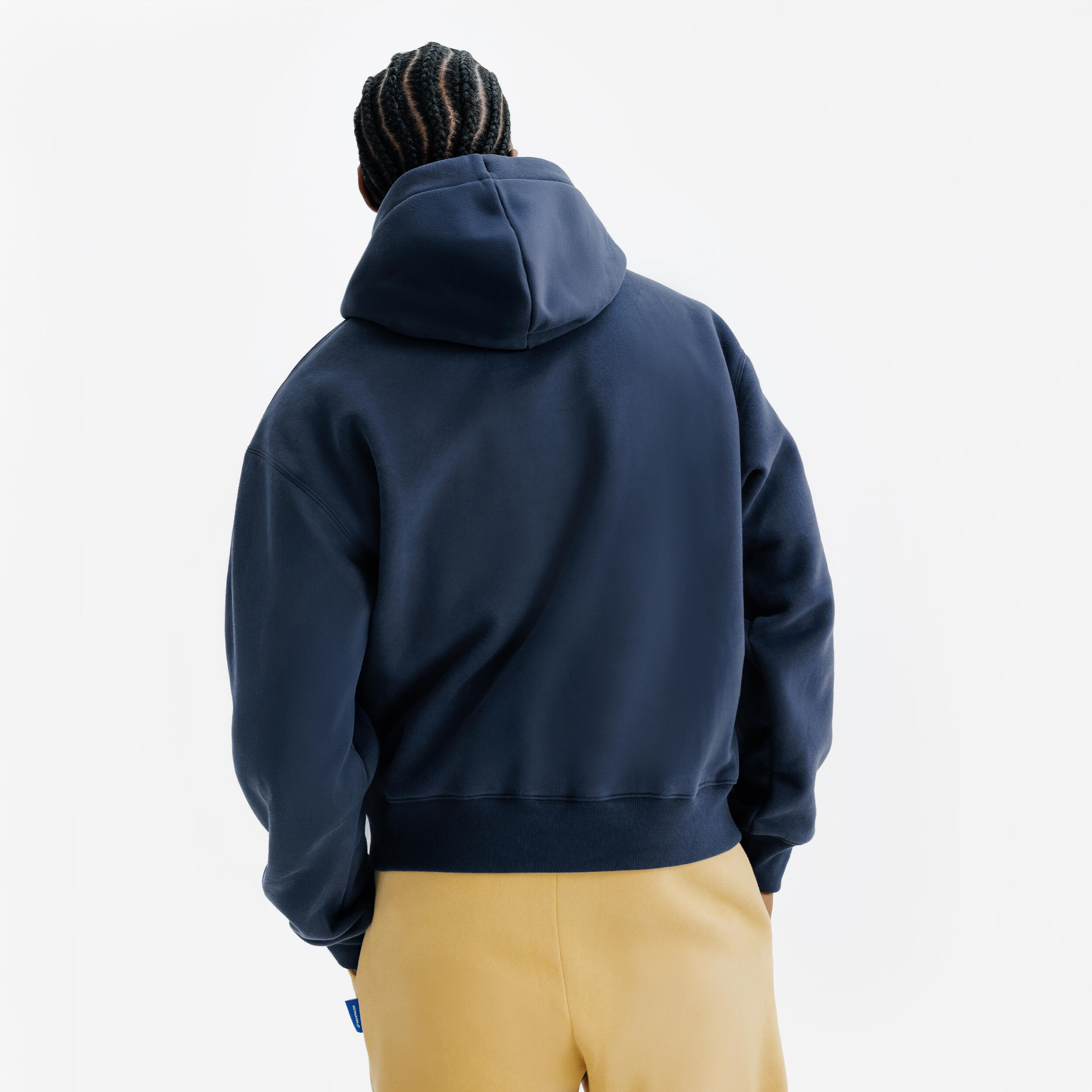 Men's hooded sweatshirt, Elementals, Blue 4/8