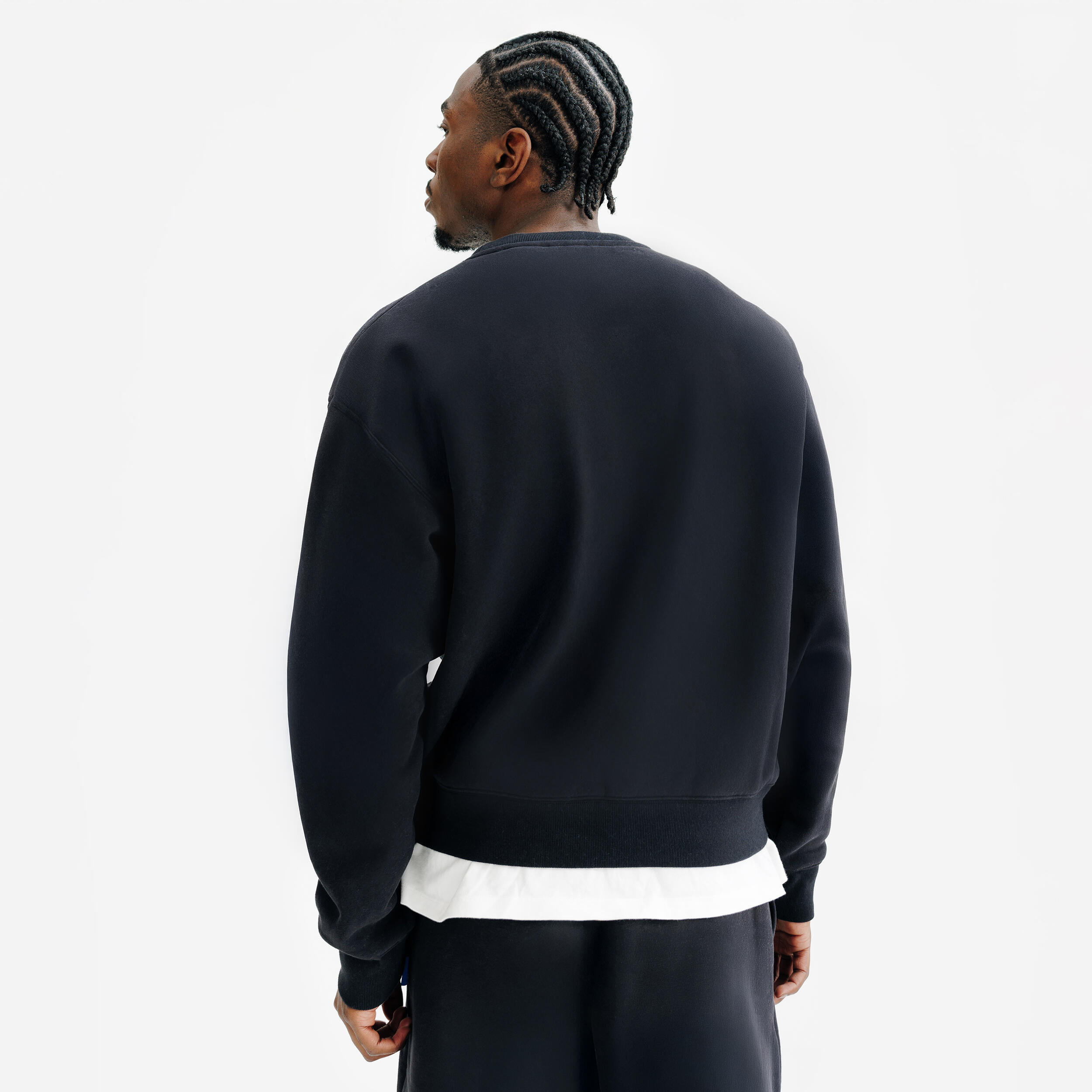 Men's crew neck sweatshirt - Elementals, Black