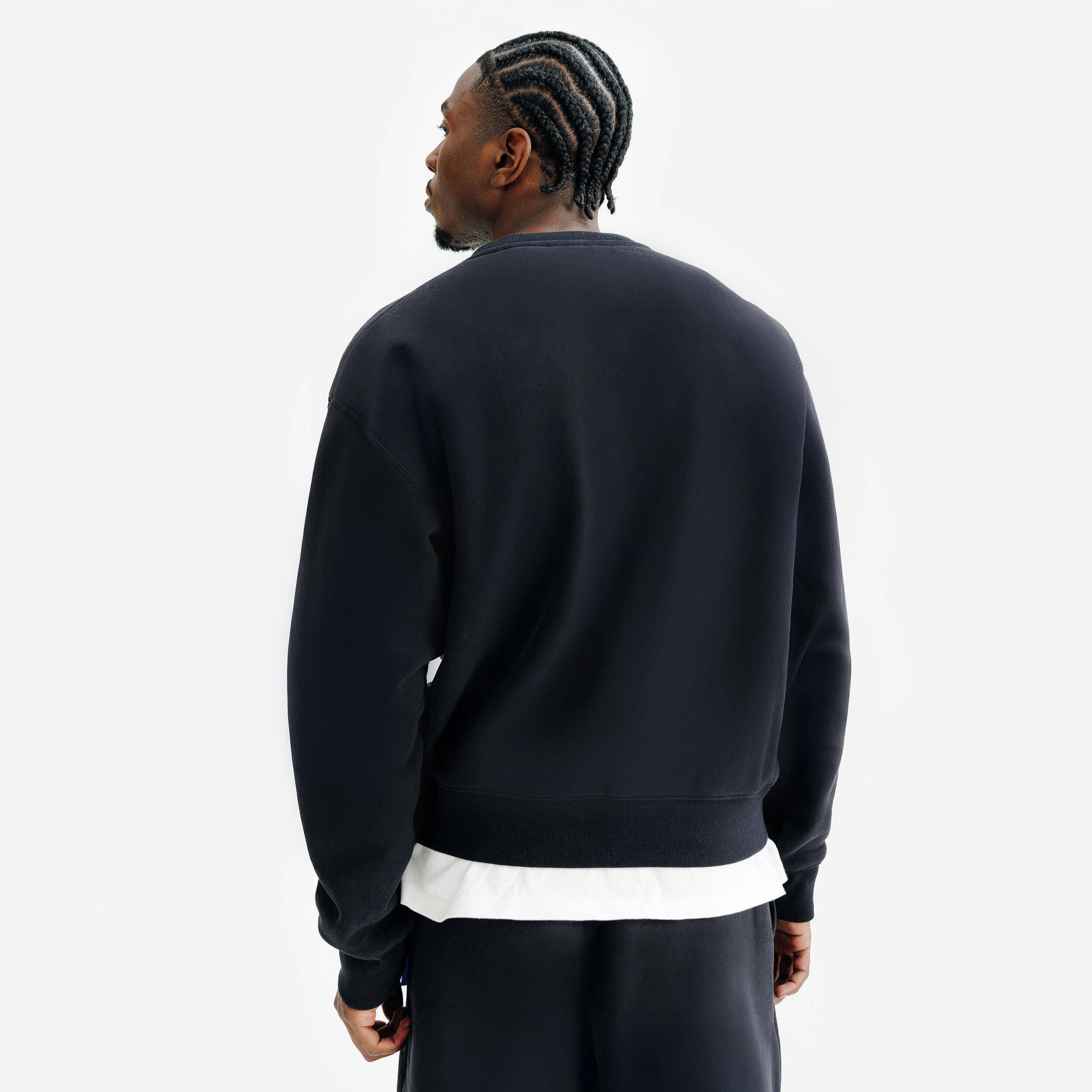 Men's crew neck sweatshirt - Elementals, Black -  5