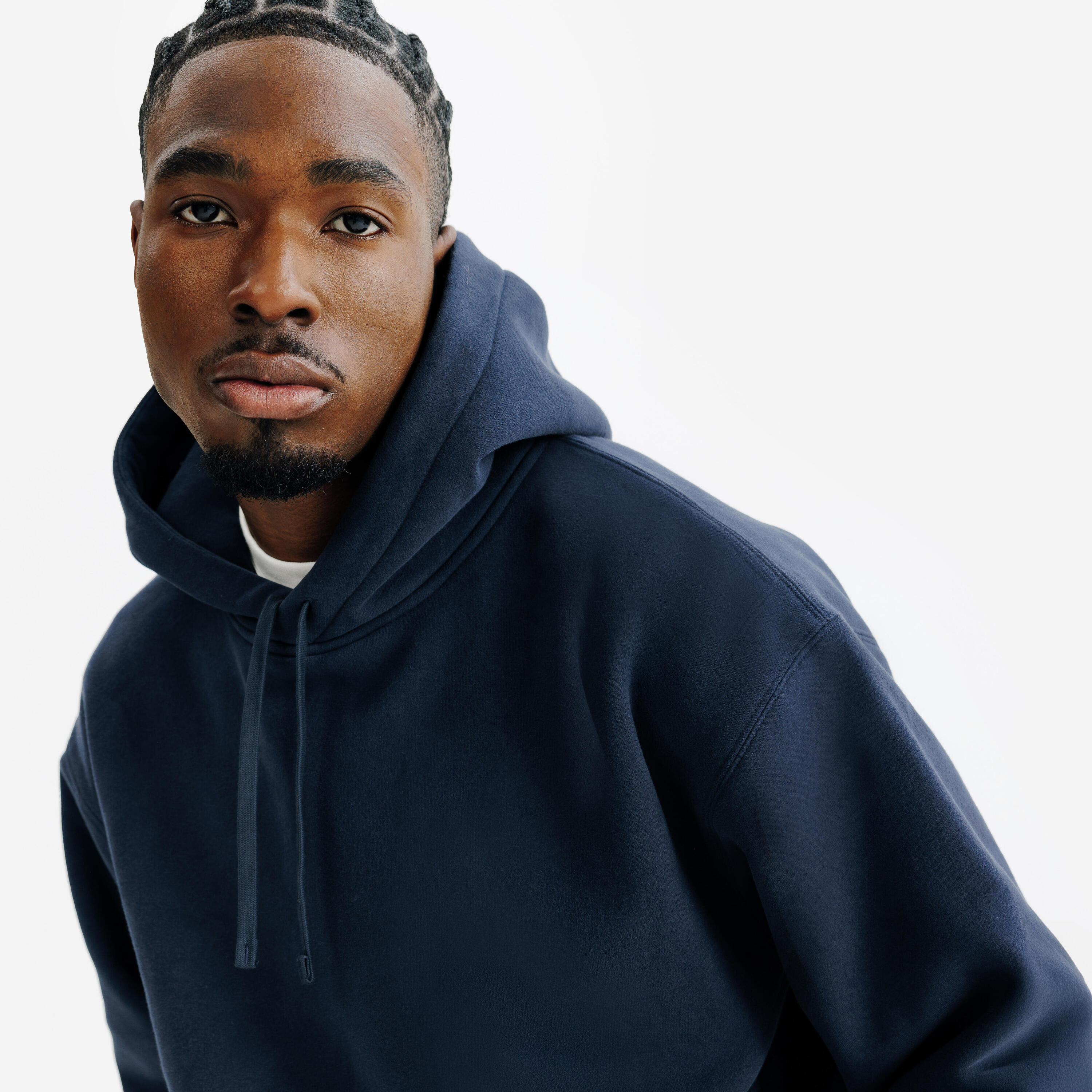 Men's hooded sweatshirt, Elementals, Blue 3/8