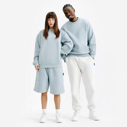 Sweat col rond mixte, Elementals, bleu