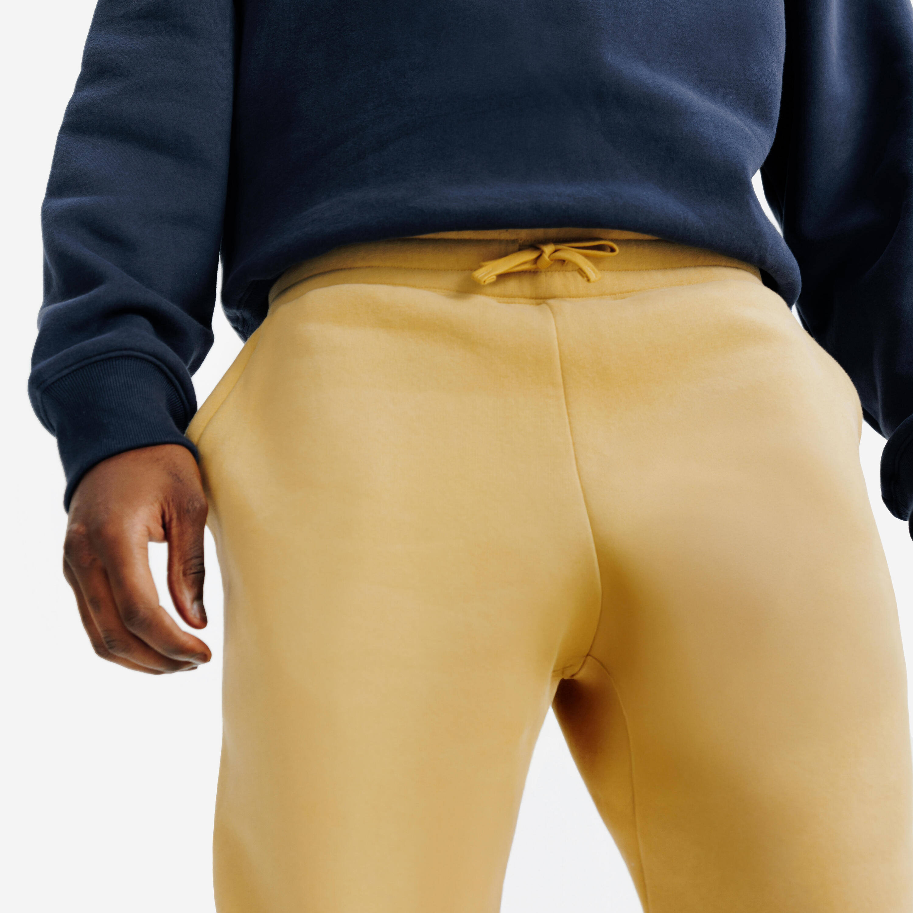 Pantaloni tuta uomo ELEMENTALS flare felpati senape 5/6