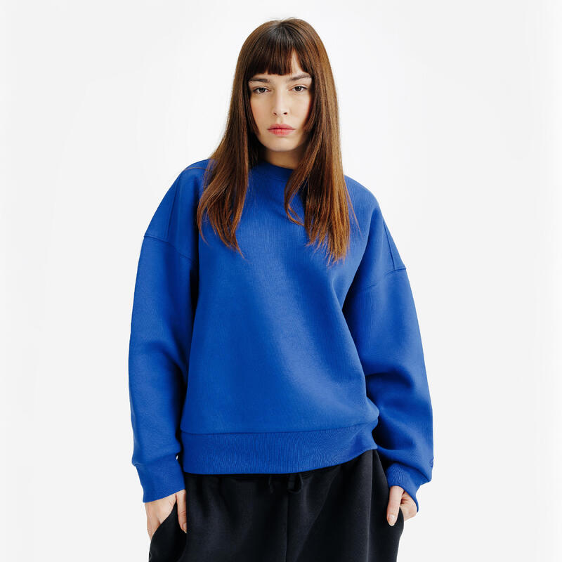 Hanorac Oversize cu guler rotund Elementals Negru Damă