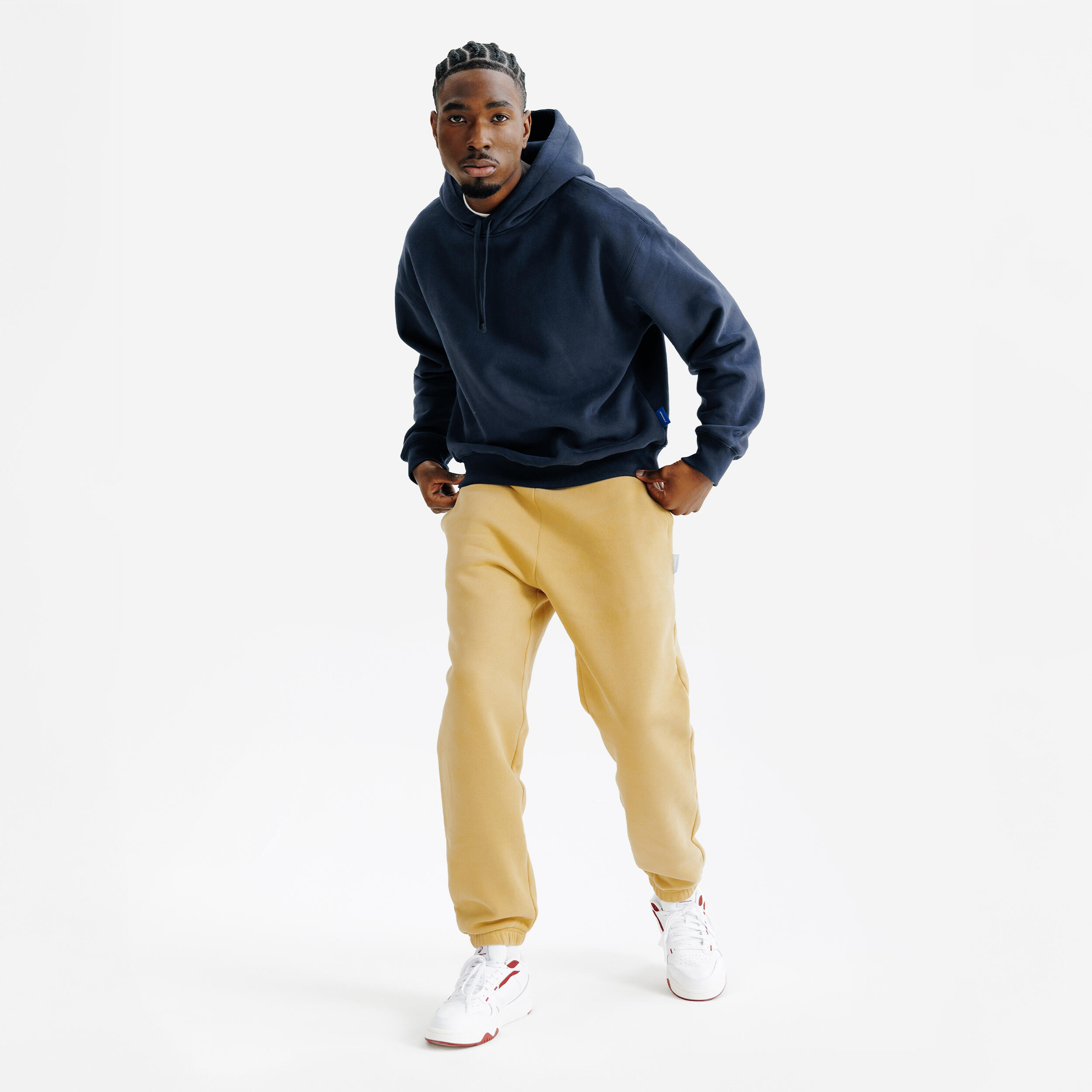 Men's hooded sweatshirt, Elementals, Blue