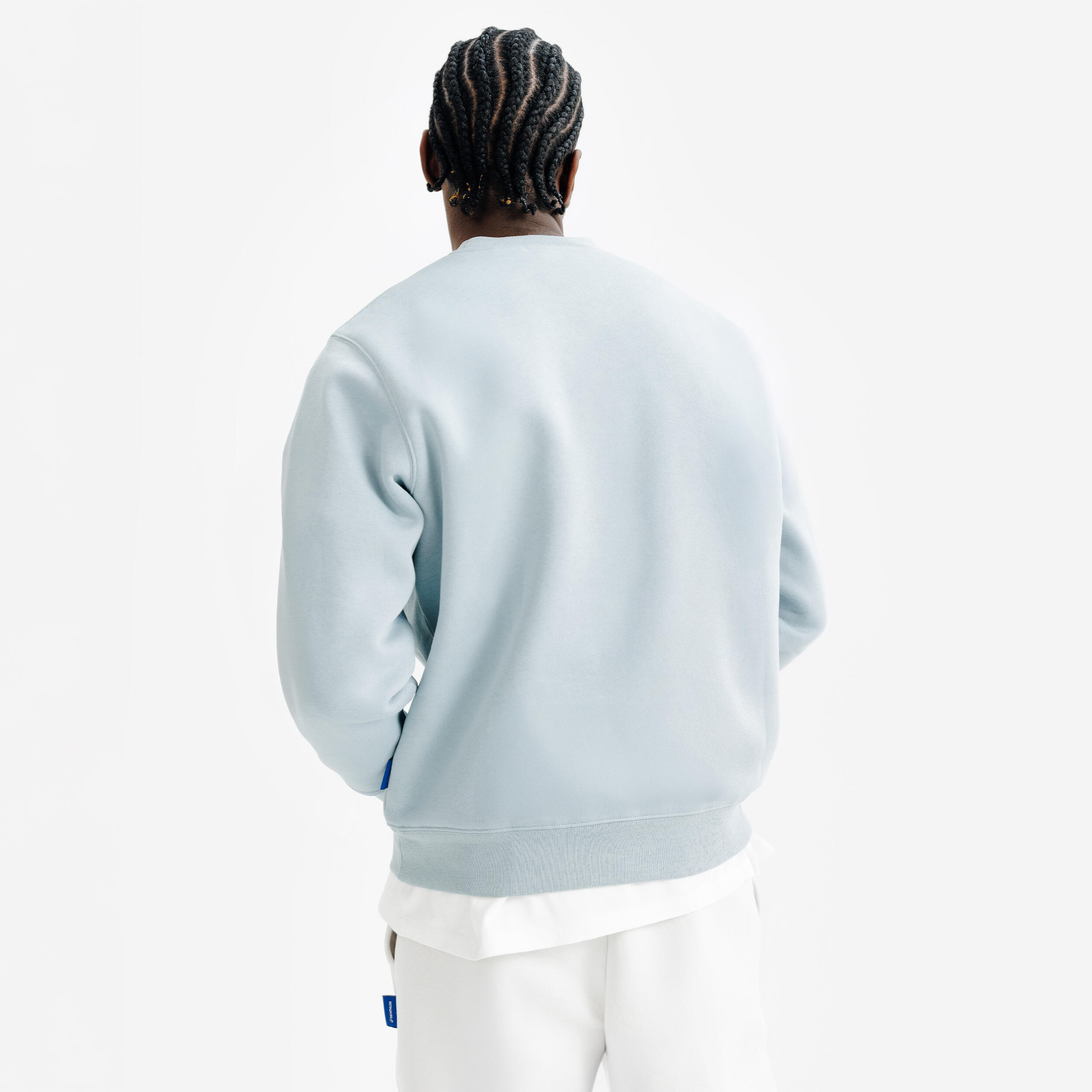 Sweat col rond mixte, Elementals, bleu 4/5