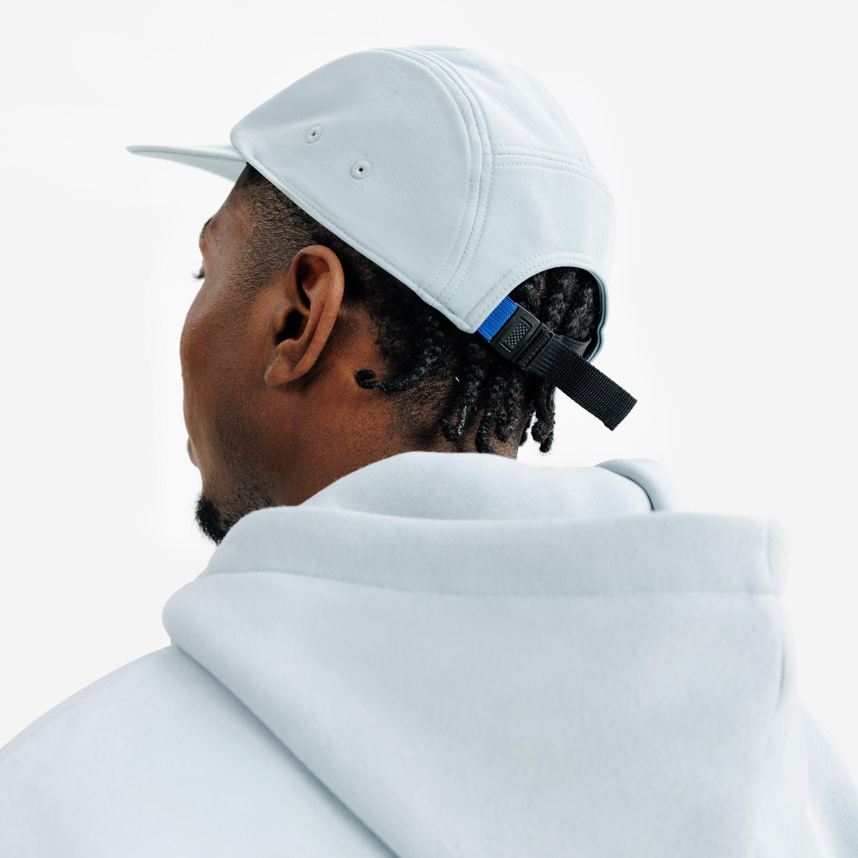 5 Panel cap with flat visor, blue 4/8