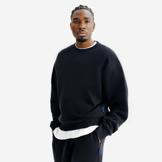Men's crew neck sweatshirt - Elementals, Black