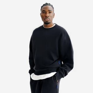 Men's crew neck sweatshirt - Elementals, Black