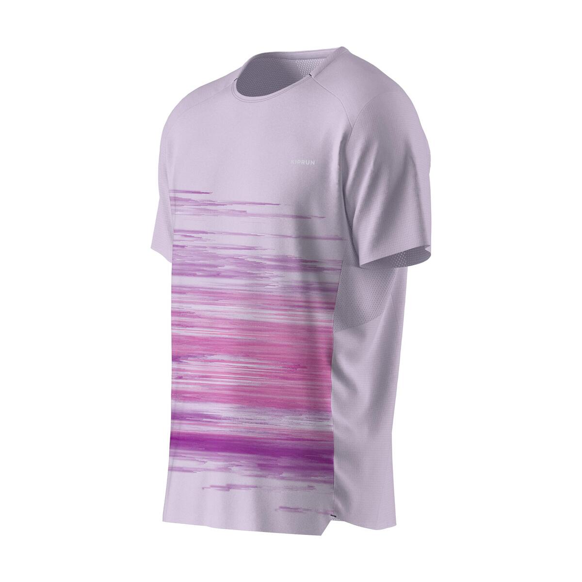 T-shirt de running respirant Homme - KIPRUN Rose / Violet