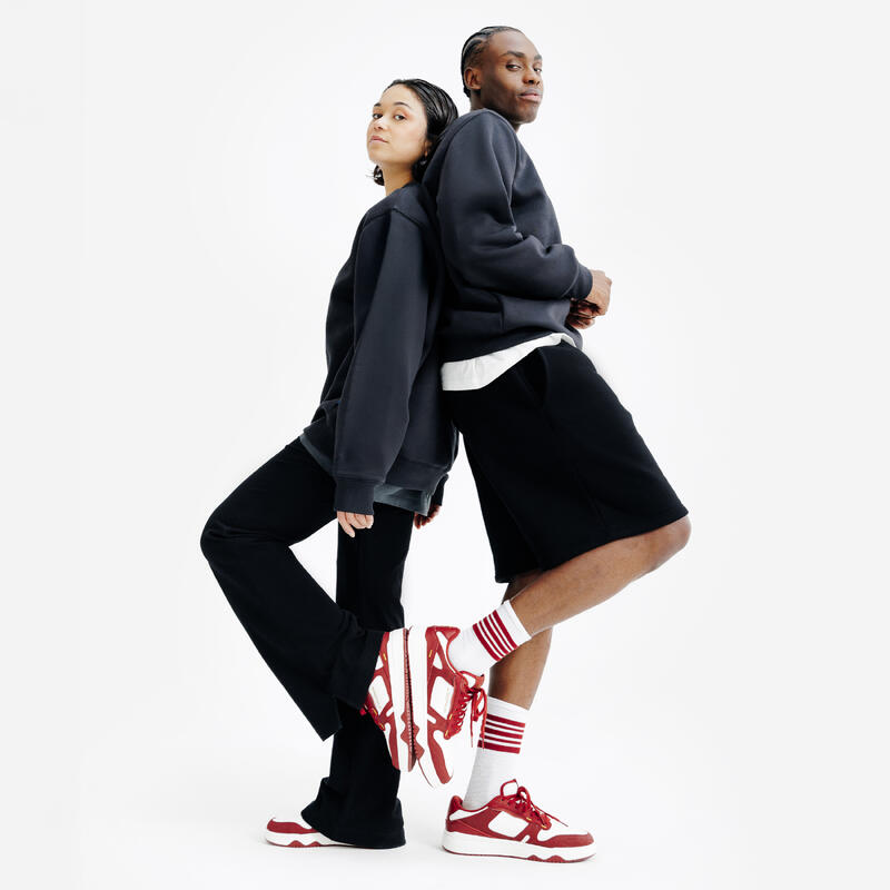 Bluză cu guler rotund unisex, Elementals, Maro