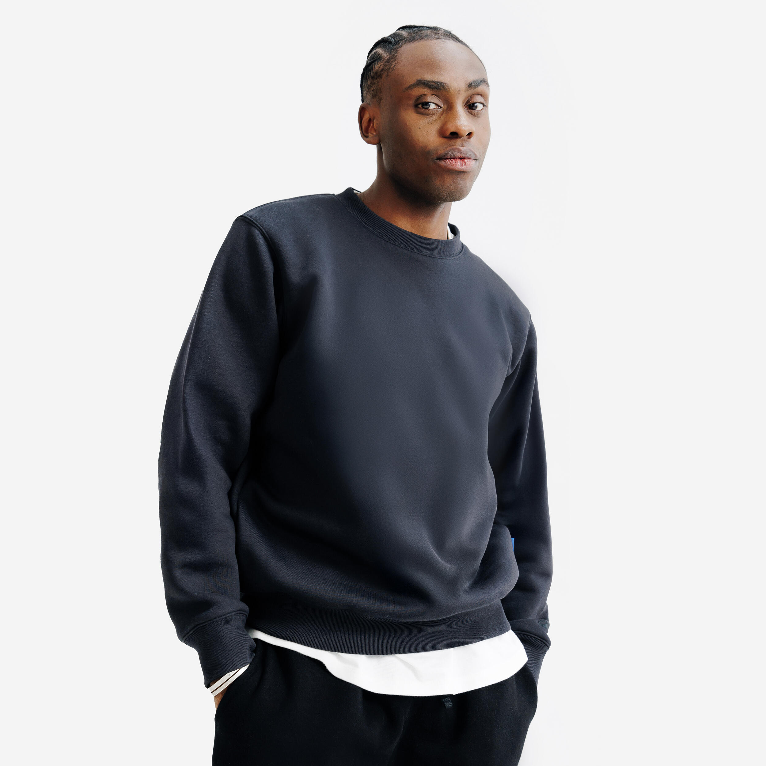 Sudadera de cuello redondo unisex, Elementals, negro 7/7