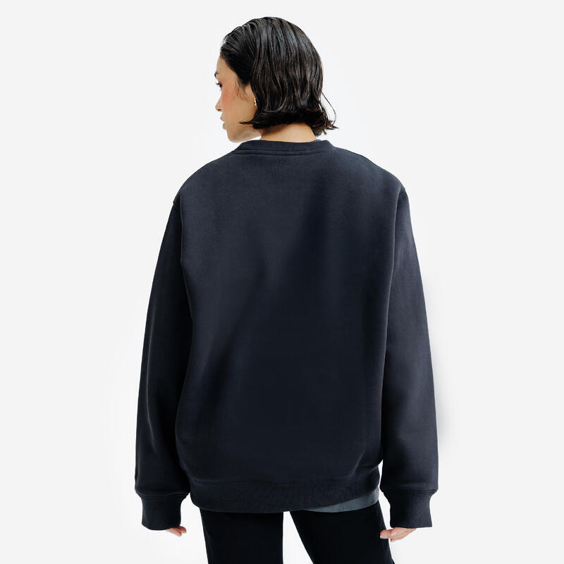Bluză cu guler rotund unisex, Elementals, Negru