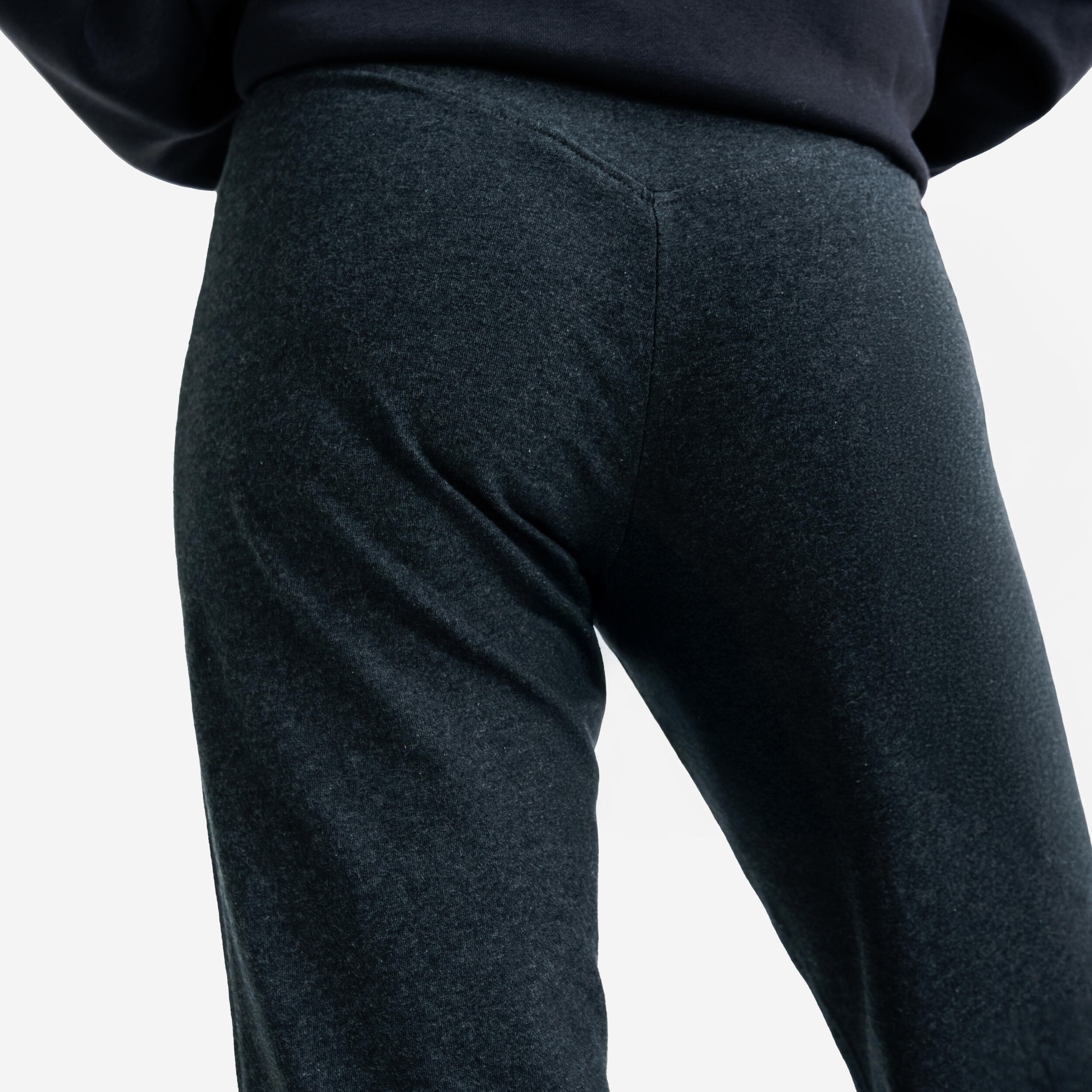 Leggings Damen ausgestelltes Bein - grau 4/7