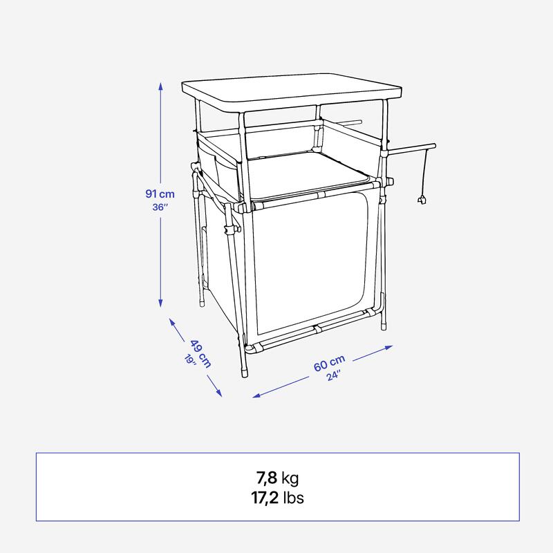 MEUBLE DE RANGEMENT ET CUISINE  S - PLIABLE ET COMPACT -DE CAMPING