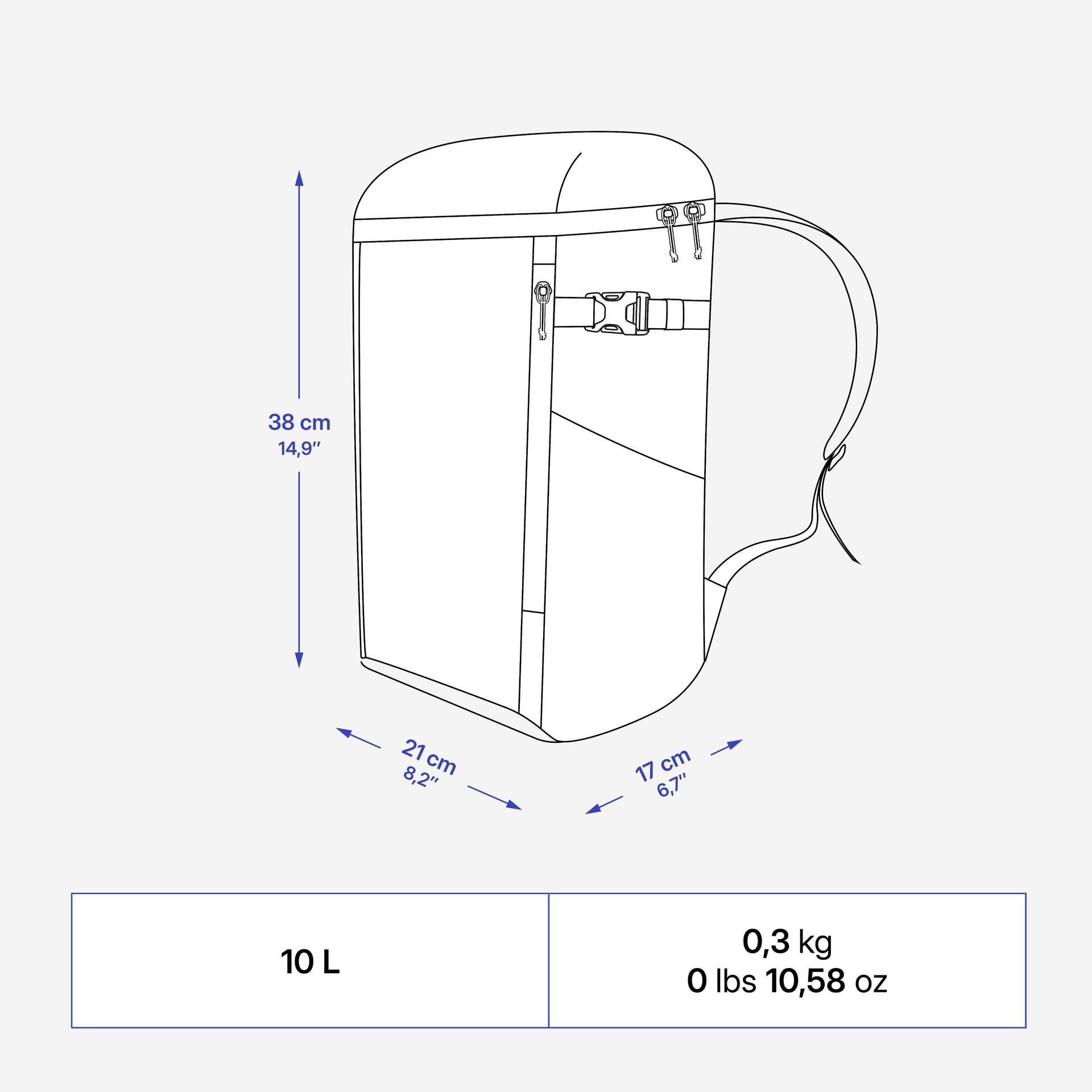 Icee Backpack Ice 10 L compact and isothermal backpack 100