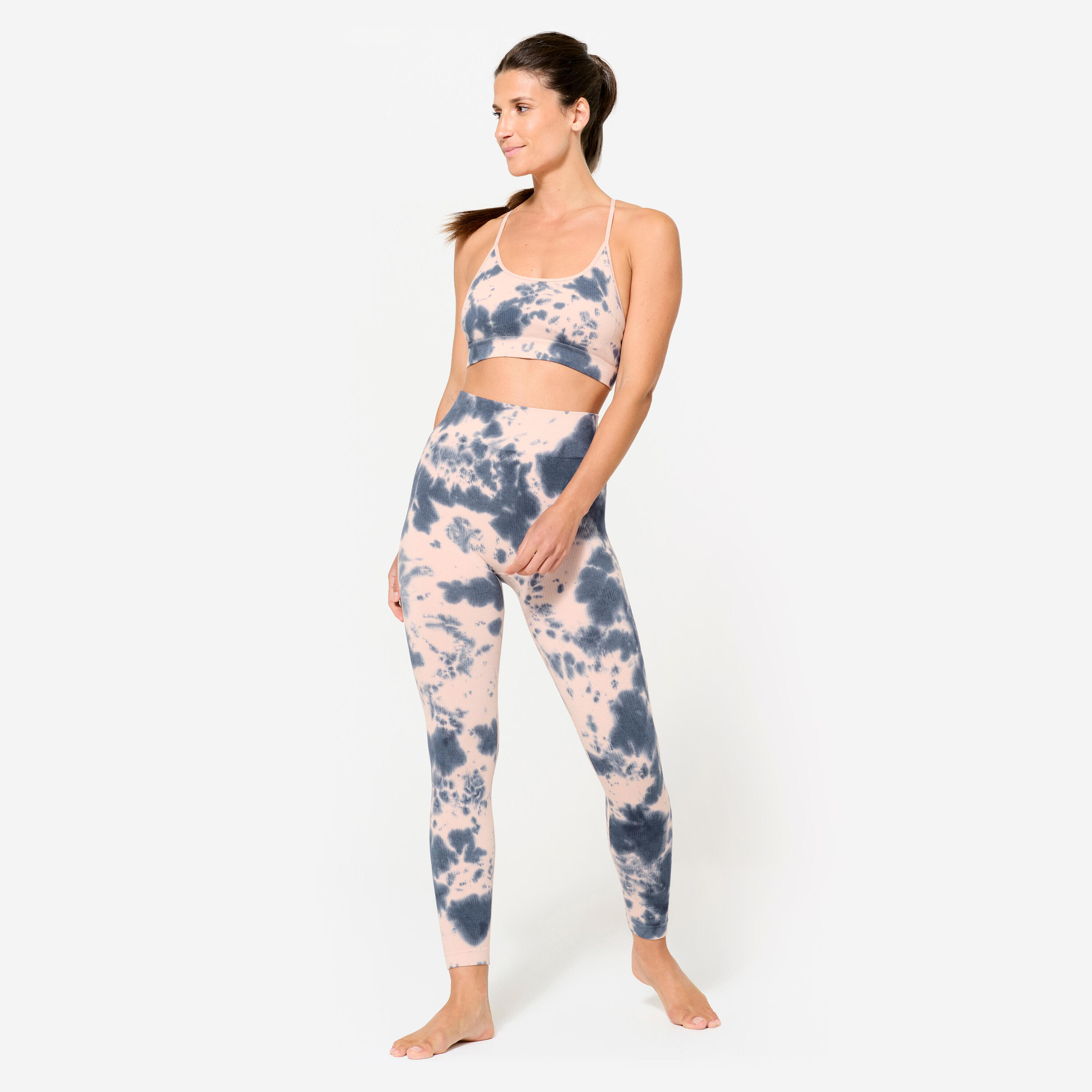 Soutien-gorge de sport côtelé sans coutures et maintien léger femme 2/8