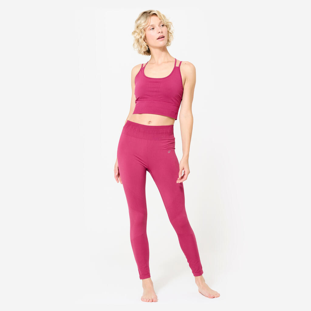 Women's Light Support Multi-Strap Cropped Sports Bra - Purple