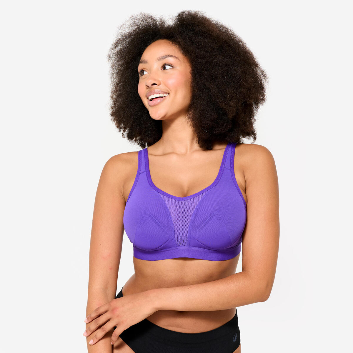 Brassière bretelles croisables maintien fort femme, violet