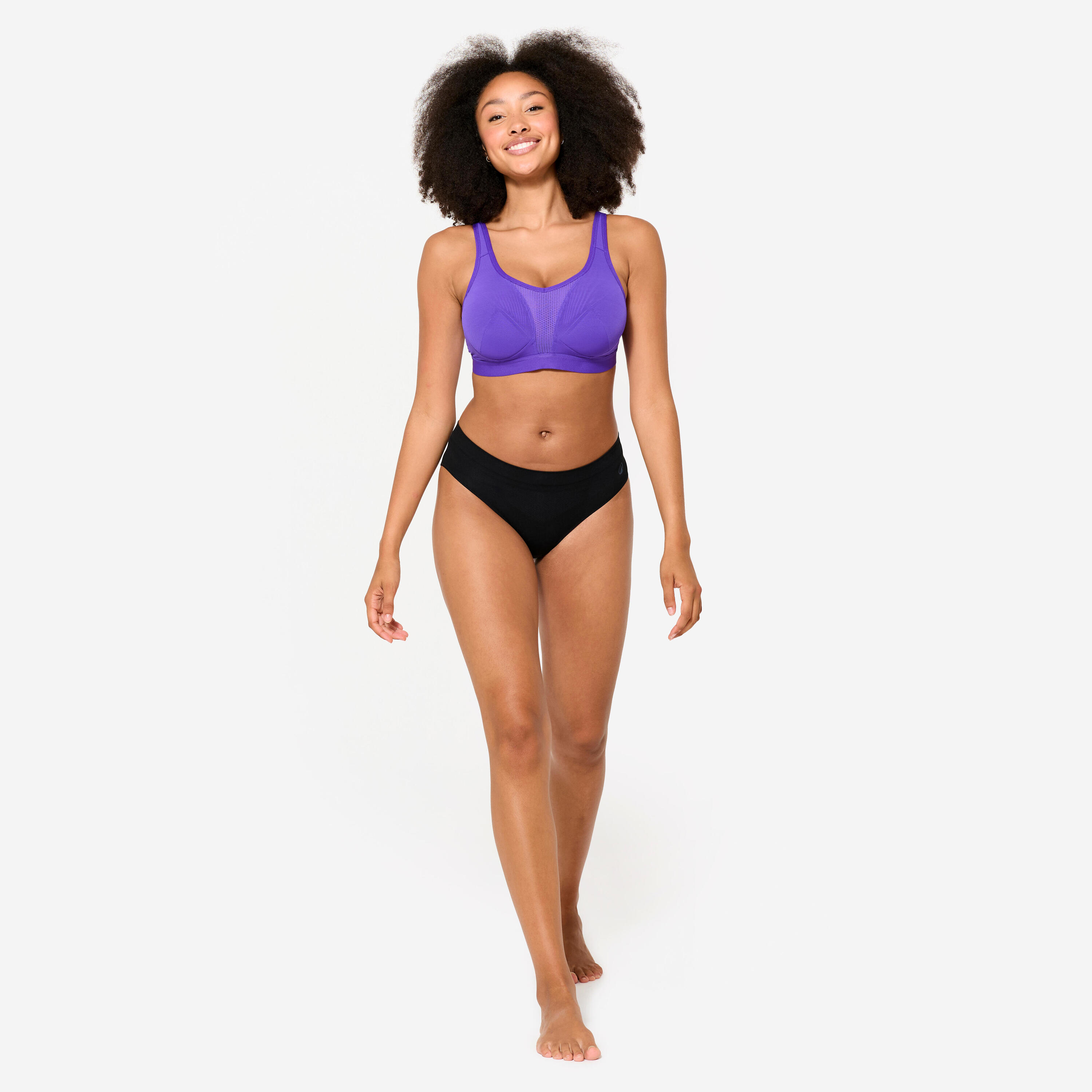 Women's High Support Convertible Strap Sports Bra - Purple 2/9