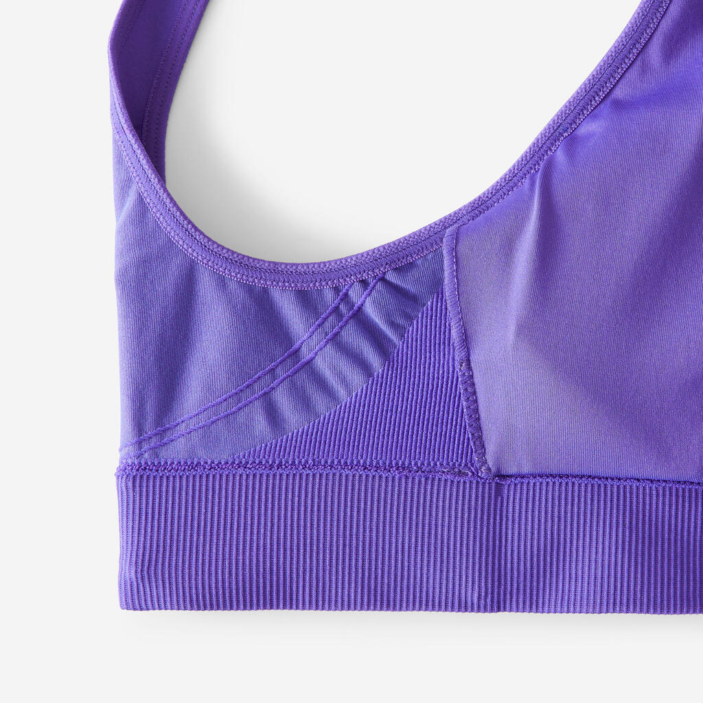 Women's Light Support Cross-Back Sports Bra - Purple