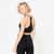 Brassière dos nageur respirant maintien léger Femme, Noir
