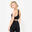 Brassière dos nageur respirant maintien léger Femme, Noir