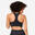 Top Forrado costas em T suporte médio mulher preto