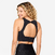 Brassière crop top maintien medium Femme, noir