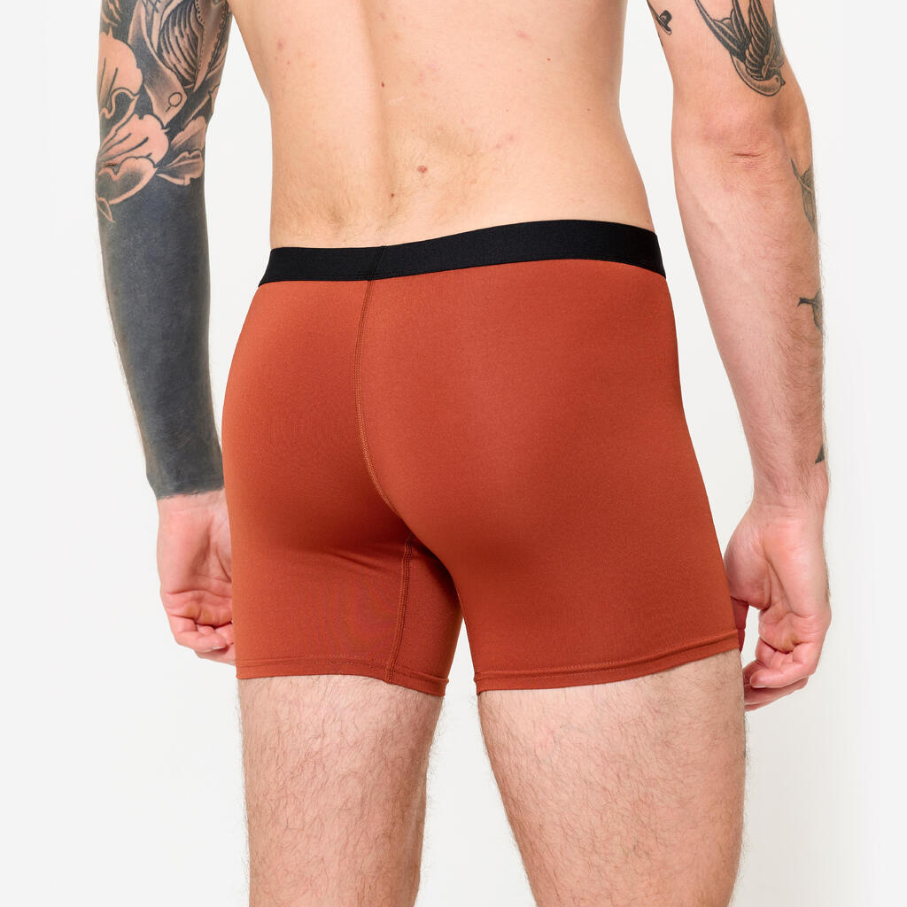 Lot de 3 boxers respirants en microfibre Homme, noir/bleu/rouge