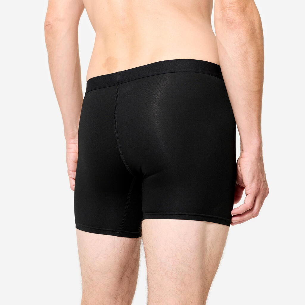 Lot de 3 boxers respirants en microfibre Homme, noir/bleu/rouge