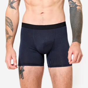 Men's Breathable Microfibre Boxers Tri-Pack - Black/Blue/Red