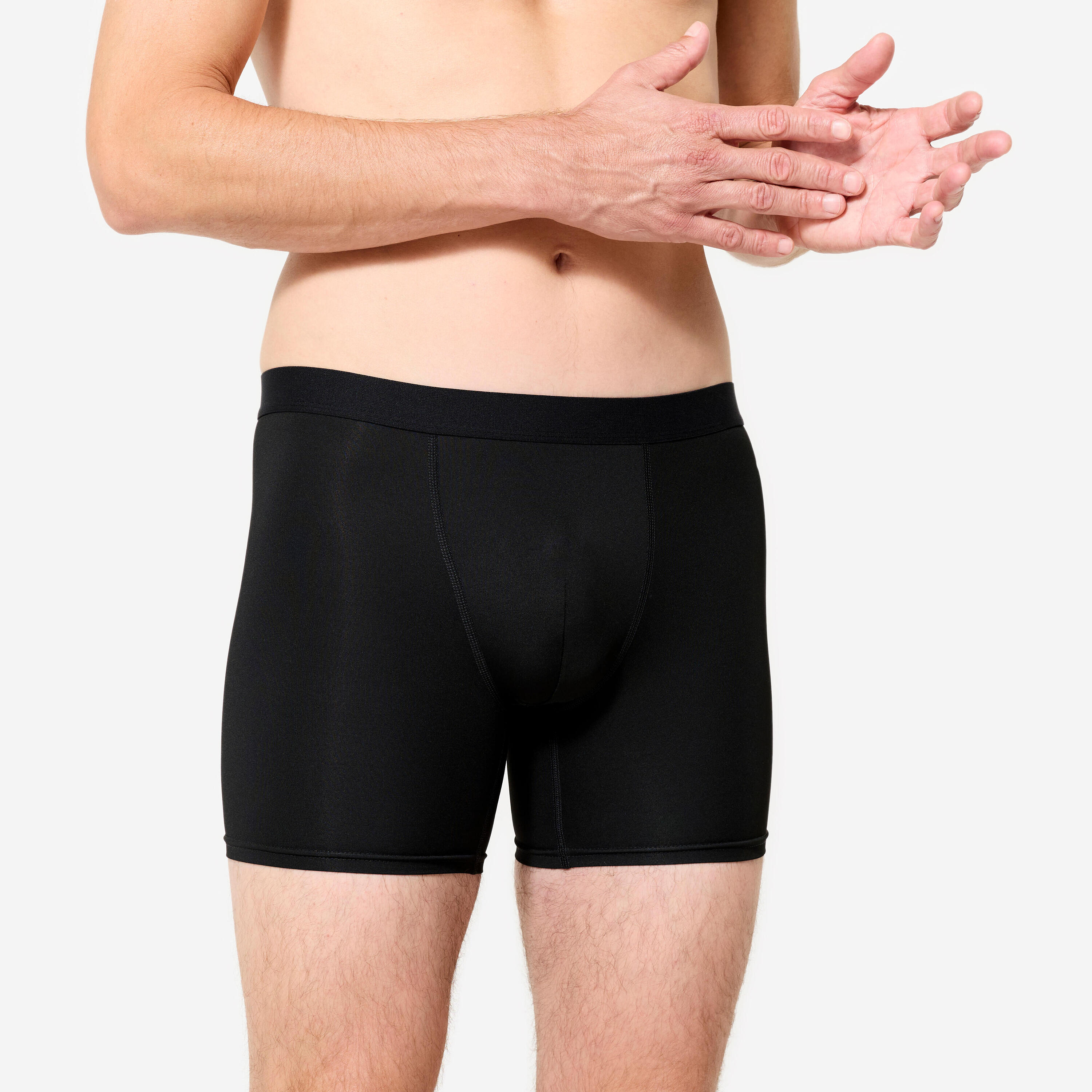 Men's Breathable Microfibre Boxers Tri-Pack - Black/Blue/Red 9/12